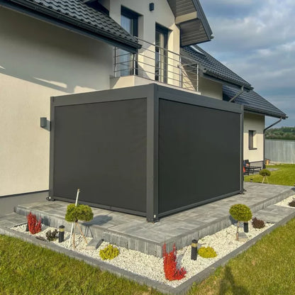 Pergolamarkise Luxe Elektrisk 370x238 cm Antracit