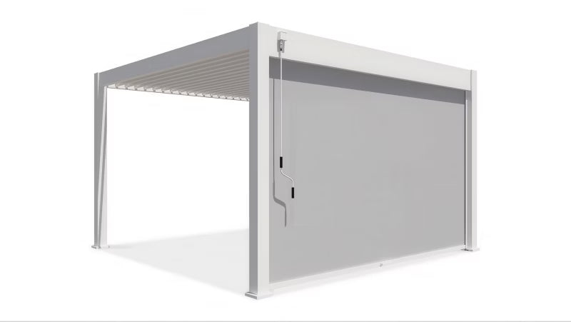 Pergolarullegardin 370,5x233,5 cm Hvid