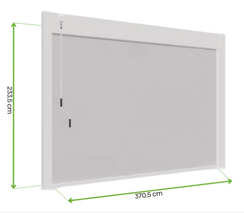 Pergolarullegardin 370,5x233,5 cm Hvid