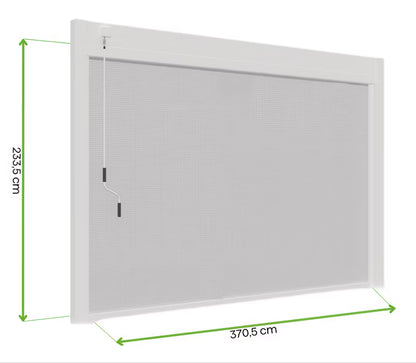 Pergolarullegardin 370,5x233,5 cm Hvid