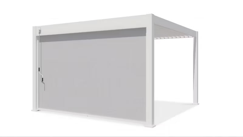 Pergolarullegardin 370,5x233,5 cm Hvid