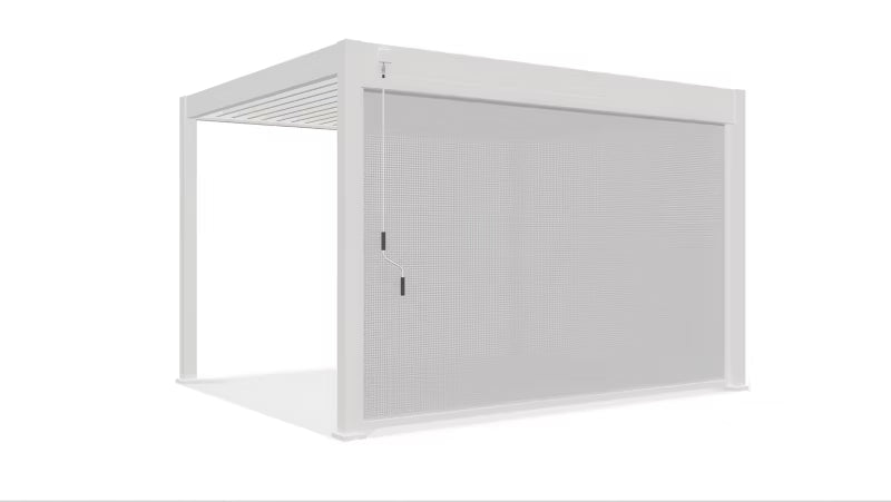 Pergolarullegardin 370,5x233,5 cm Hvid