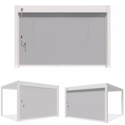 Pergolarullegardin 370,5x233,5 cm Hvid