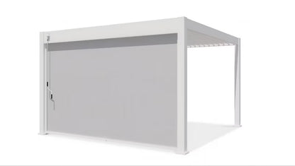 Pergolarullegardin 370,5x233,5 cm Hvid