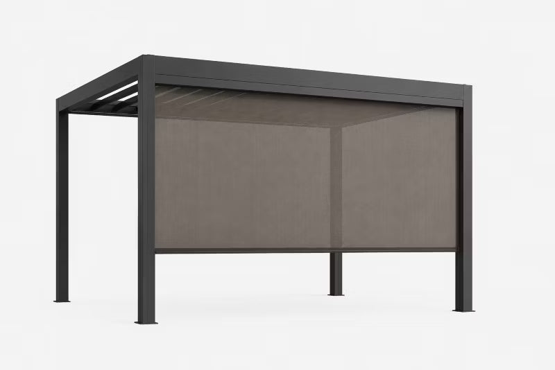 Pergolarullegardin 370x232 cm Antracitgrå