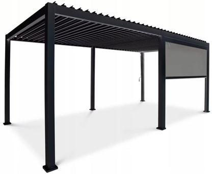 Pergolarullegardin 3m 279x237 cm Antracitgrå