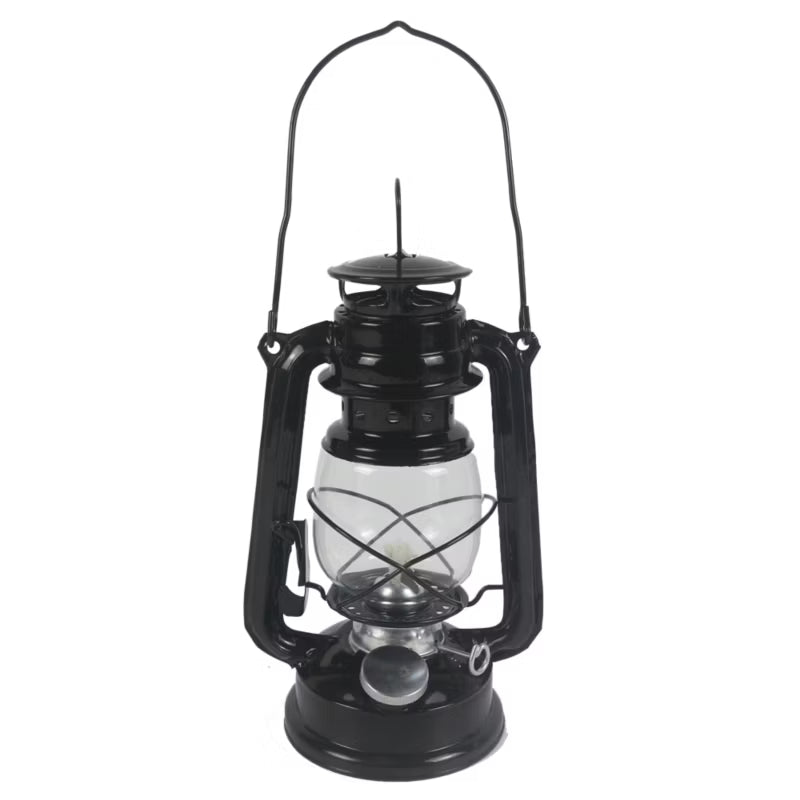 Petroleumslampe 24 cm Sort