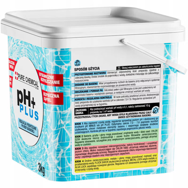 pH Plus Granulat 3 kg Hvid
