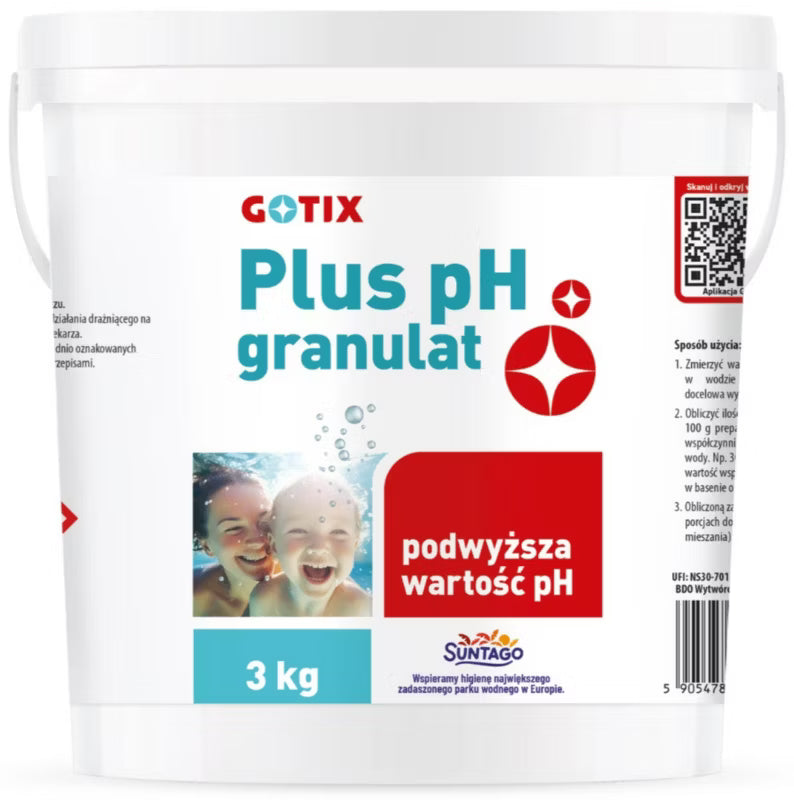 pH Plus Granulat 3 kg til Pool