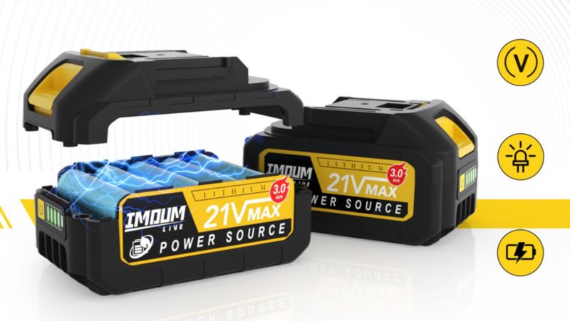 Imoum 700W børsteløs akku-kædesav 6" med 2x batterier, 1 sæt