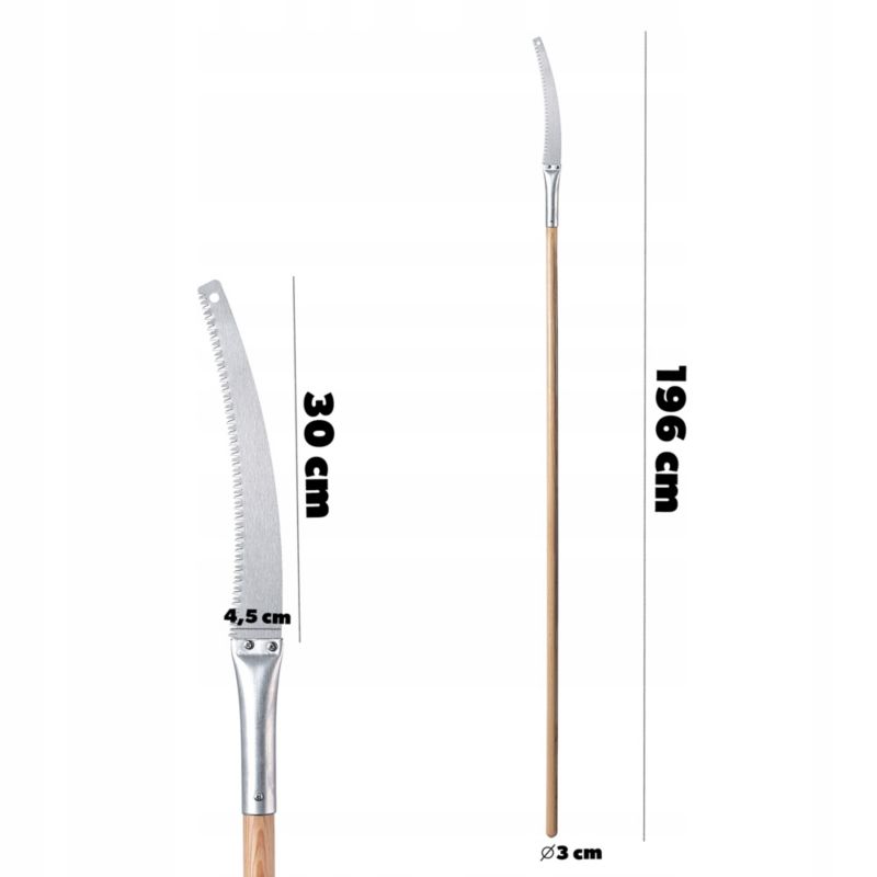 KADAX grensav med skaft og 30 cm klinge