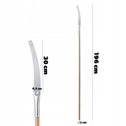 KADAX grensav med skaft og 30 cm klinge