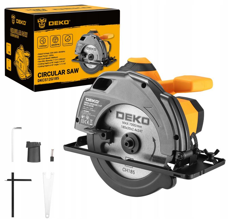 DEKO rundsav 1200W 4800 omdr./min 1 sæt