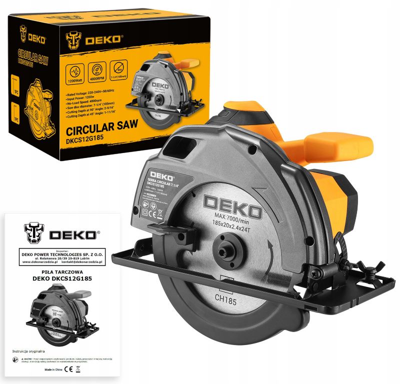 DEKO rundsav 1200W 4800 omdr./min 1 sæt