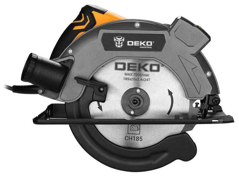DEKO 1600W rundsav med laserstyreskinne, 1 sæt