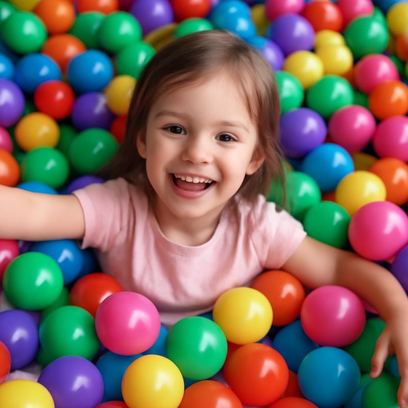 Springos 100 stk. farverige bolde til tørbassin og legehjørne til børn, multifarvet, 1 sæt