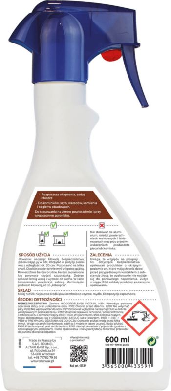 Starwax universal rengøringsskum til pejse 600 ml