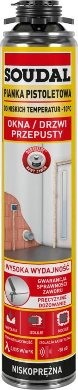 Soudal vinterpistolskum gul 750 ml