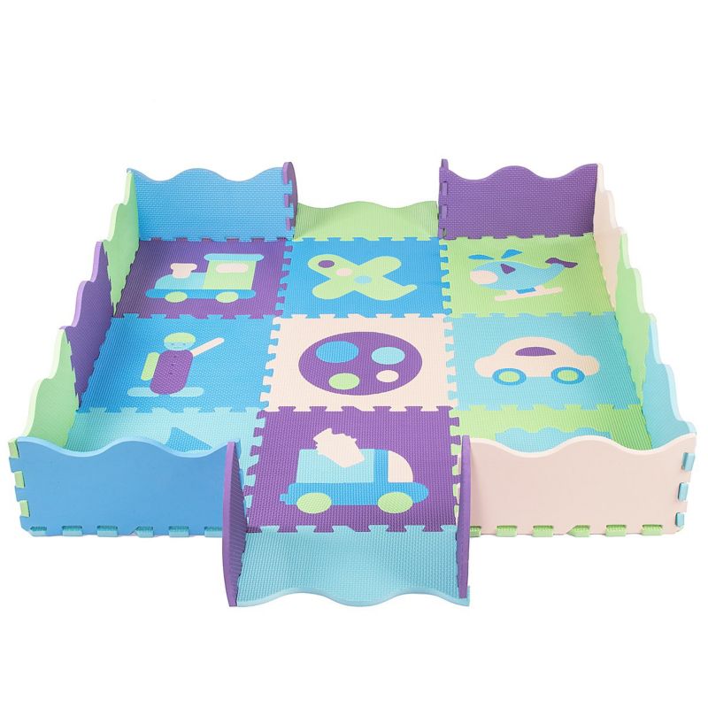 Springos skumpuslespil til børn 90x90 cm 77 dele 1 stk.