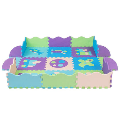 Springos skumpuslespil til børn 90x90 cm 77 dele 1 stk.