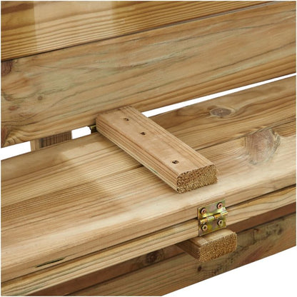 Blooma sandkasse med låg-bænk 120 x 120 x 20 cm