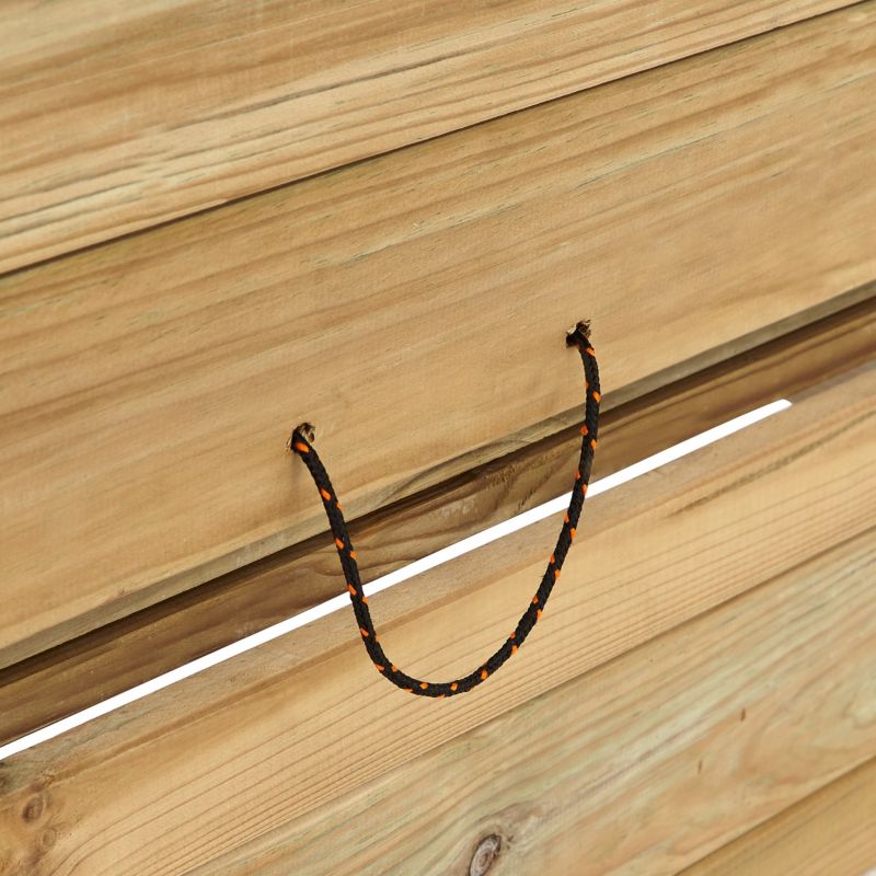 Blooma sandkasse med låg-bænk 120 x 120 x 20 cm