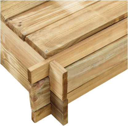 Blooma sandkasse med låg-bænk 120 x 120 x 20 cm