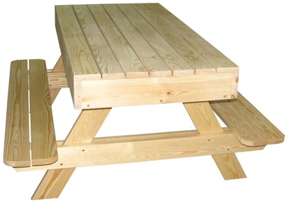 Picknickbord til Børn med Sandkasse 104x101 cm Fyrretræ