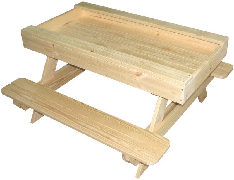 Picknickbord til Børn med Sandkasse 104x101 cm Fyrretræ
