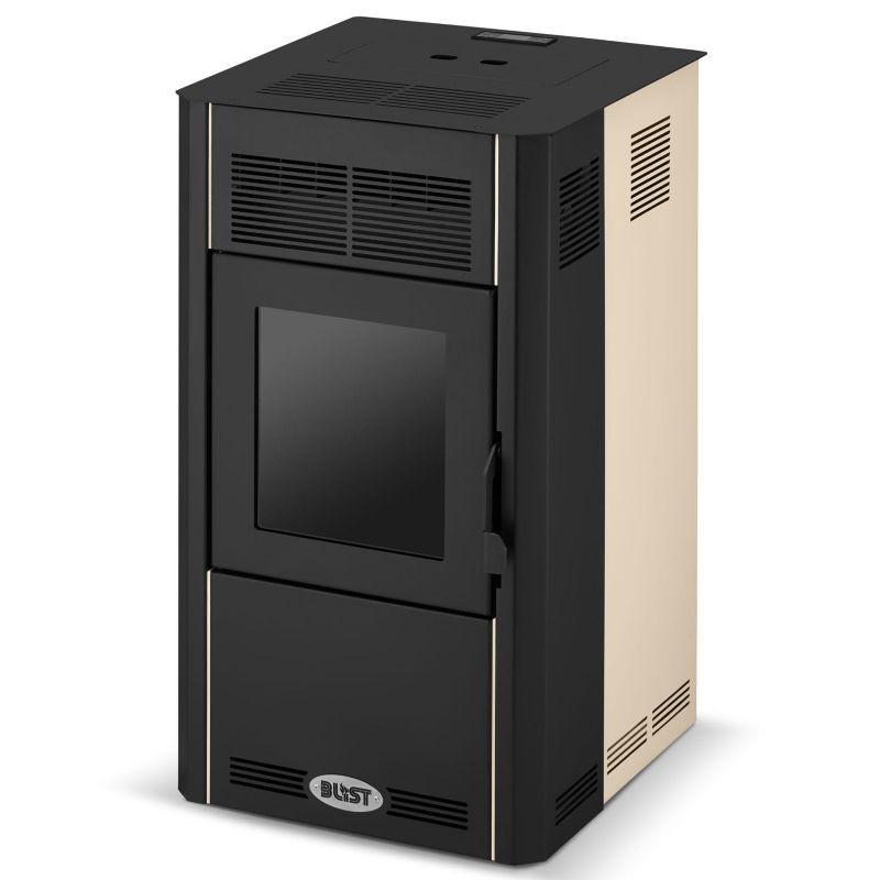 Pilleovn Optima 10 kW Cappuccino 51x37,5x76,5 cm