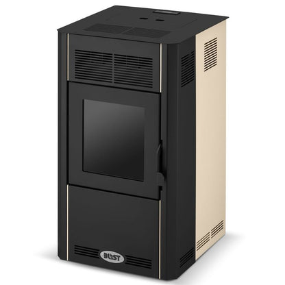 Pilleovn Optima 10 kW Cappuccino 51x37,5x76,5 cm