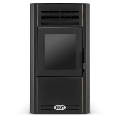 Pilleovn Optima 10 kW Cappuccino 51x37,5x76,5 cm