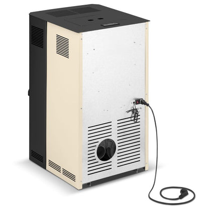 Pilleovn Optima 10 kW Cappuccino 51x37,5x76,5 cm