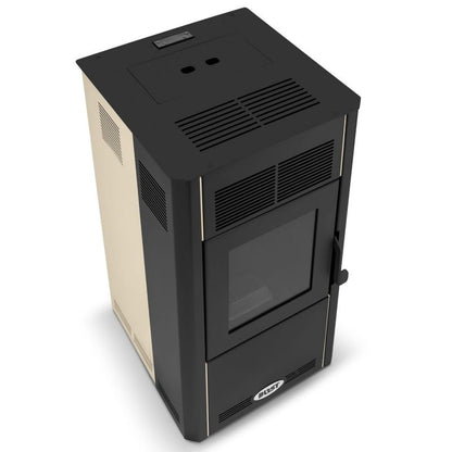 Pilleovn Optima 10 kW Cappuccino 51x37,5x76,5 cm