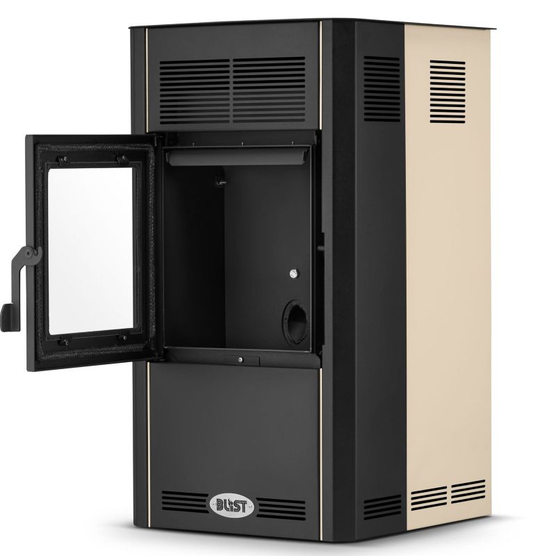 Pilleovn Optima 10 kW Cappuccino 51x37,5x76,5 cm
