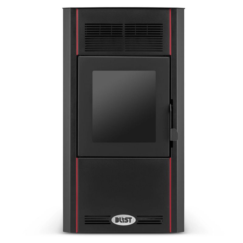 Pilleovn Optima 10 10 kW Rød