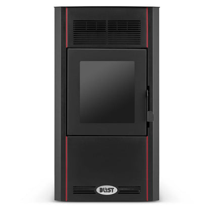 Pilleovn Optima 10 10 kW Rød