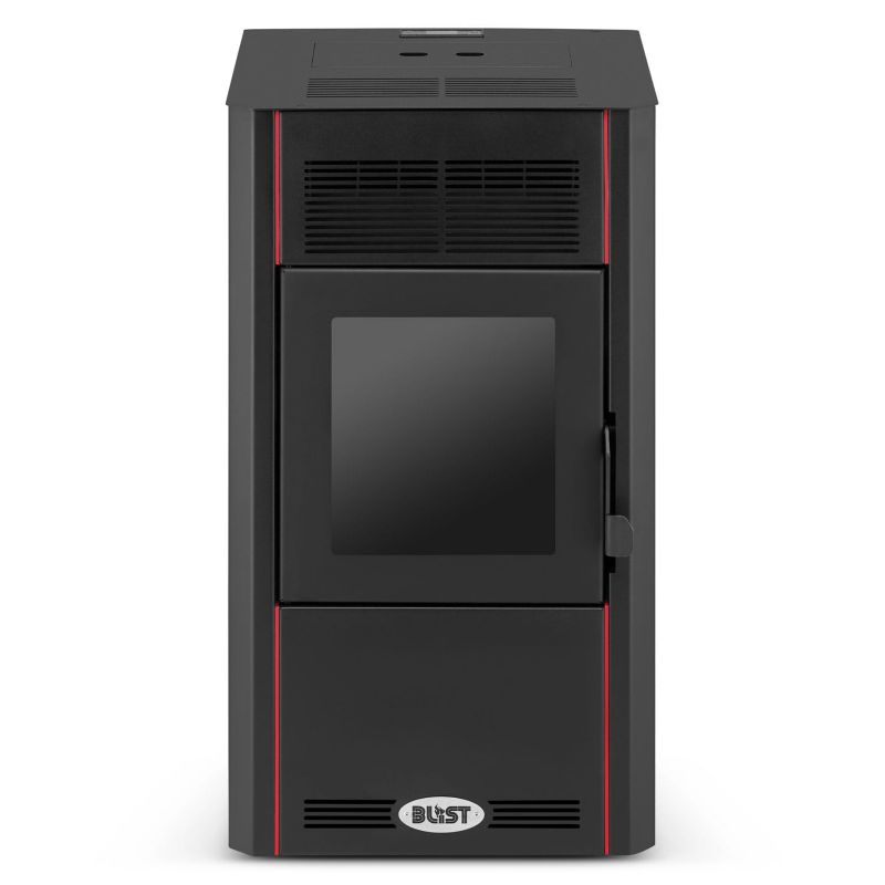 Pilleovn Optima 10 10 kW Rød