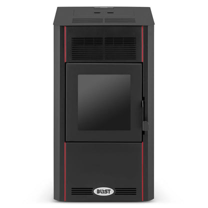 Pilleovn Optima 10 10 kW Rød