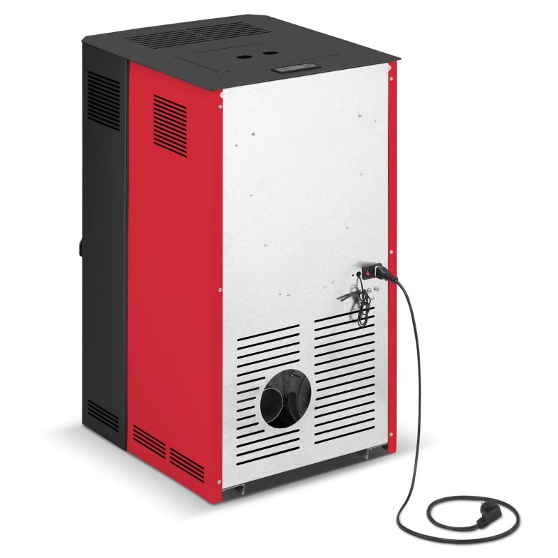 Pilleovn Optima 10 10 kW Rød