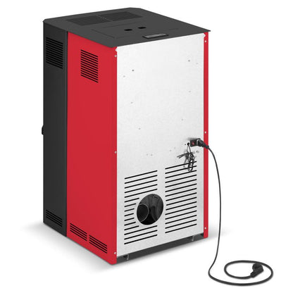 Pilleovn Optima 10 10 kW Rød