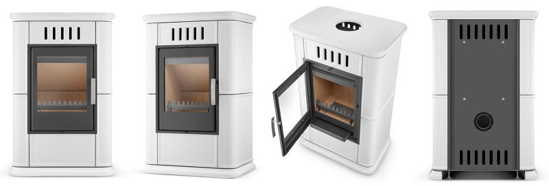 Kakkelovn OLBIA 6,3 kW 76x51x115 cm