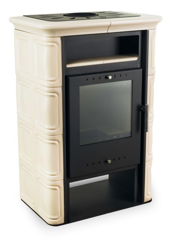Kakkelbrændeovn VERA CAPPUCCINO 6 kW Beige