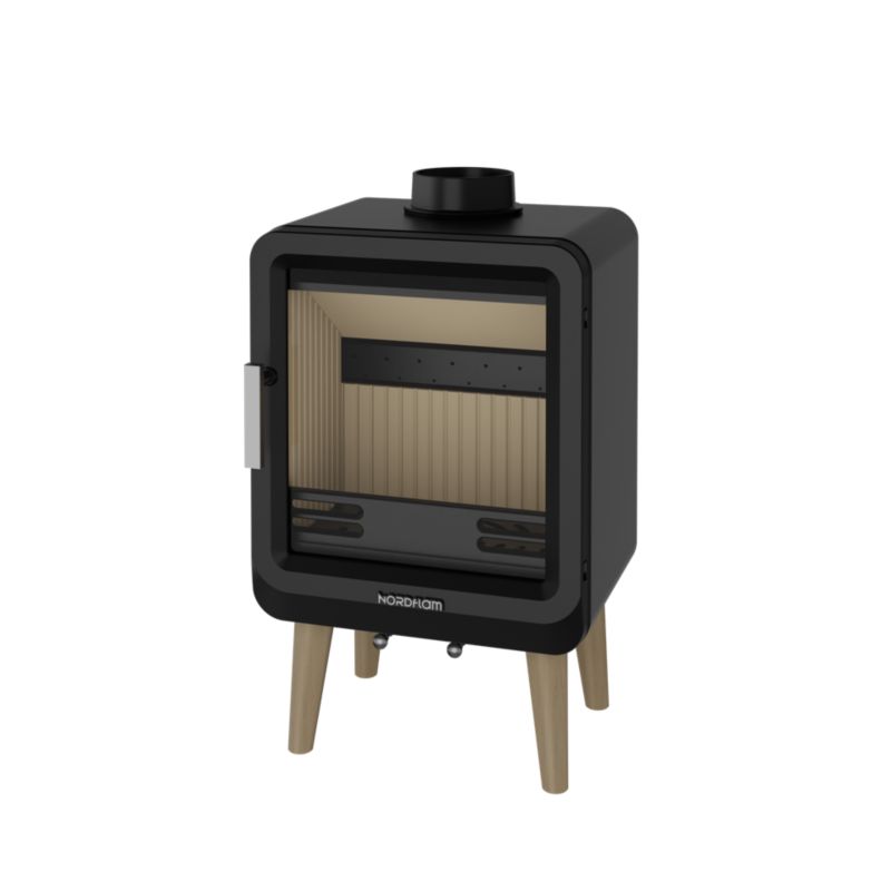Brændeovn Flam 5 kW Sort