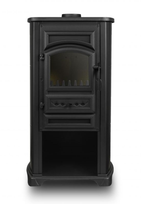 Brændeovn MERIDO 5,4 kW Sort Stål og Støbejern