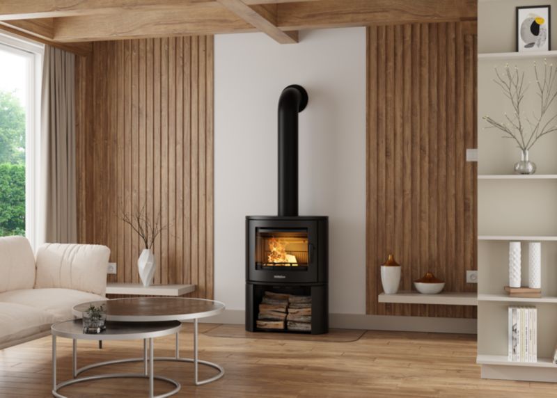 Brændeovn Modena 9 kW Sort