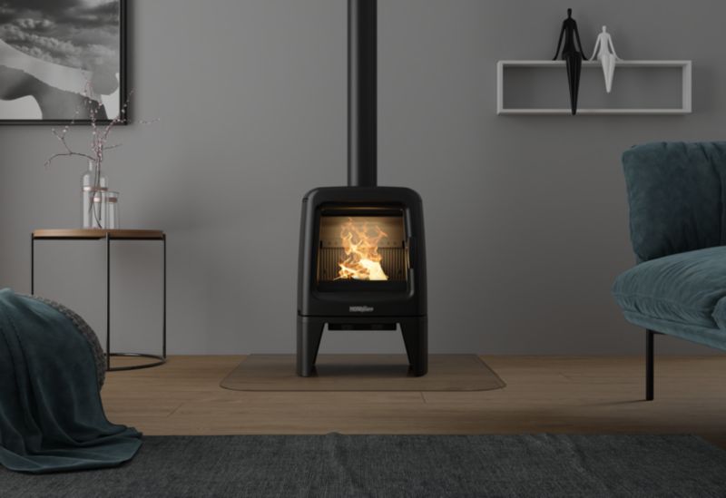 Brændeovn Roma 5,7 kW Støbejern Sort