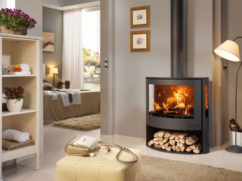 Brændeovn SKY 8,3 kW Sort med 3 Glas