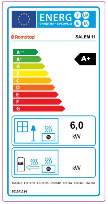 Romotop SALEM 11 pejseovn grøn 6 kW 1 stk.