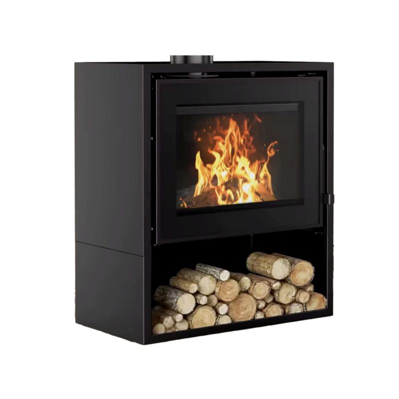 Brændeovn Arclas 12 kW 78x44x90 cm Sort Stål